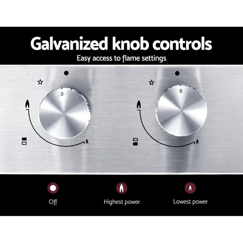 SportZone.co.nz Appliances > Kitchen Appliances Devanti 30cm Gas Cooktop 2 Burner Stainless Steel Kitchen Devanti 30cm Gas Cooktop 2 Burner Stainless Steel