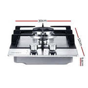 SportZone.co.nz Appliances > Kitchen Appliances Devanti 30cm Gas Cooktop 2 Burner Stainless Steel Kitchen Devanti 30cm Gas Cooktop 2 Burner Stainless Steel