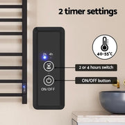 SportZone.co.nz Home & Garden > Bathroom Accessories > Towel Racks & Holders Devanti Heated Towel Rail 8 Square Bars with Timer Electric Heater Warmer Rack Devanti Heated Towel Rail 8 Square Bars with Timer Electric Heater Warmer Rack