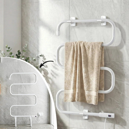 SportZone.co.nz Home & Garden > Bathroom Accessories > Towel Racks & Holders Devanti Heated Towel Rail Freestanding Wall Mounted S-Shape Electric Warmer Rack Devanti Heated Towel Rail Freestanding Wall Mounted S-Shape Electric Warmer Rack