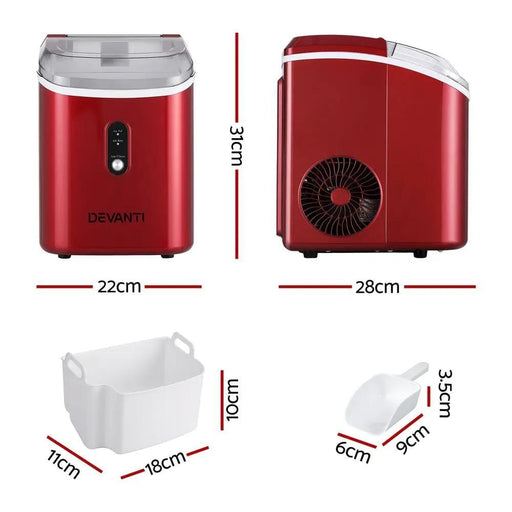 SportZone.co.nz Appliances > Kitchen Appliances > Ice Makers Devanti Ice Maker Machine 15kg Nugget Chewable Ice Cube Devanti Ice Maker Machine 15kg Nugget Chewable Ice Cube