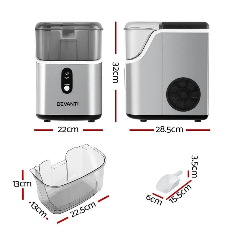 SportZone.co.nz Appliances > Kitchen Appliances > Ice Makers Devanti Ice Maker Machine 15kg Nugget Ice Cube Devanti Ice Maker Machine 15kg Nugget Ice Cube