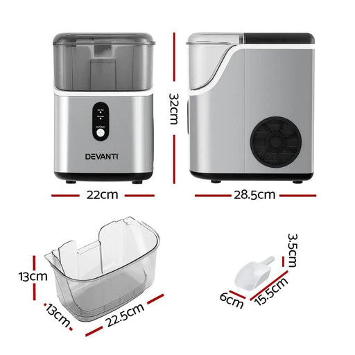 SportZone.co.nz Appliances > Kitchen Appliances > Ice Makers Devanti Ice Maker Machine 15kg Nugget Ice Cube Devanti Ice Maker Machine 15kg Nugget Ice Cube