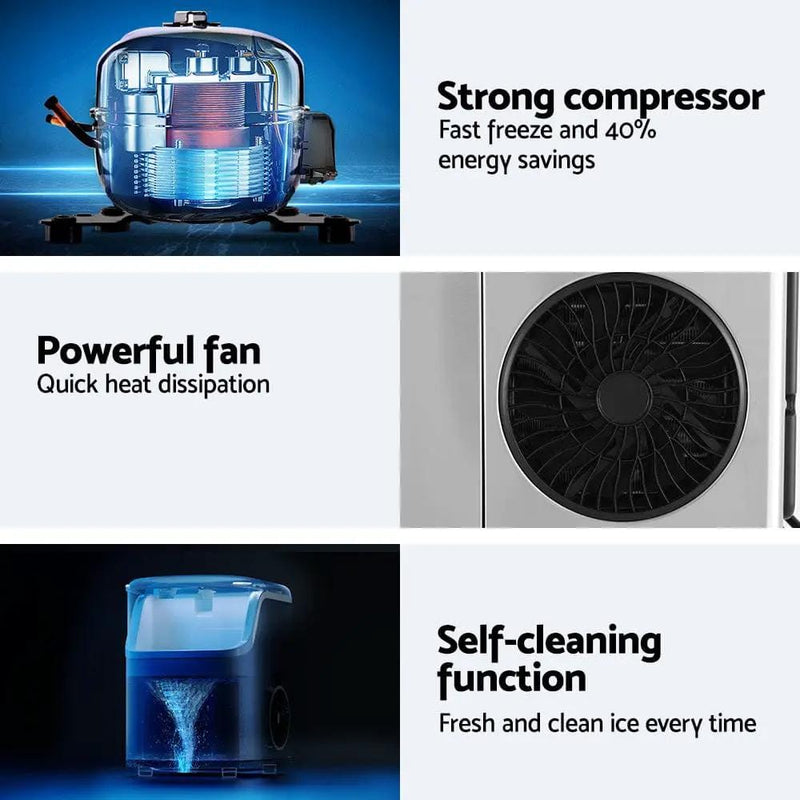 SportZone.co.nz Appliances > Kitchen Appliances > Ice Makers Devanti Ice Maker Machine 15kg Nugget Ice Cube Devanti Ice Maker Machine 15kg Nugget Ice Cube