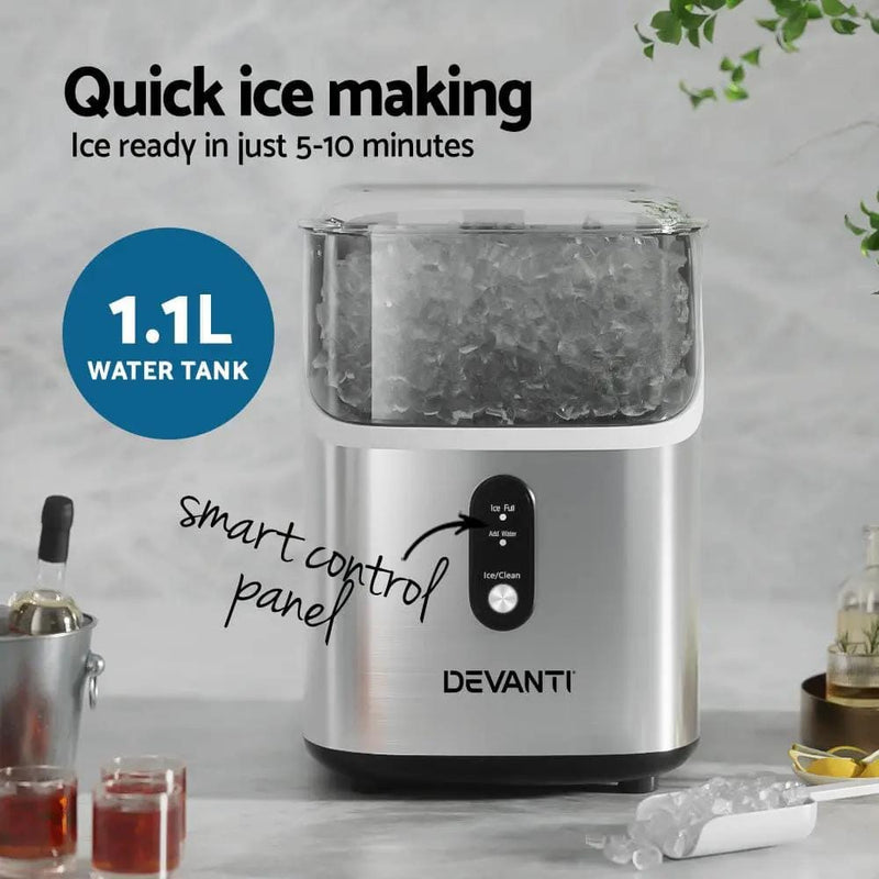 SportZone.co.nz Appliances > Kitchen Appliances > Ice Makers Devanti Ice Maker Machine 15kg Nugget Ice Cube Devanti Ice Maker Machine 15kg Nugget Ice Cube
