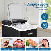 SportZone.co.nz Appliances > Kitchen Appliances > Ice Makers Devanti Ice Maker Machine Portable 12kg Countertop w/Self Cleaning 1.2L Black Devanti Ice Maker Machine Portable 12kg Countertop w/Self Cleaning 1.2L Black