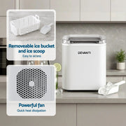 SportZone.co.nz Appliances > Kitchen Appliances > Ice Makers Devanti Ice Maker Machine Portable 12kg Countertop w/Self Cleaning 1.2L White Devanti Ice Maker Machine Portable 12kg Countertop w/Self Cleaning 1.2L White
