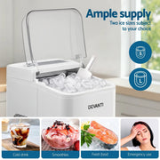 SportZone.co.nz Appliances > Kitchen Appliances > Ice Makers Devanti Ice Maker Machine Portable 12kg Countertop w/Self Cleaning 1.2L White Devanti Ice Maker Machine Portable 12kg Countertop w/Self Cleaning 1.2L White