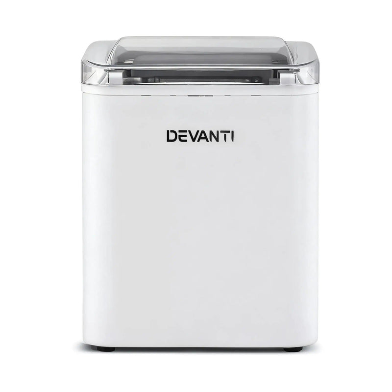 SportZone.co.nz Appliances > Kitchen Appliances > Ice Makers Devanti Ice Maker Machine Portable 12kg Countertop w/Self Cleaning 1.2L White Devanti Ice Maker Machine Portable 12kg Countertop w/Self Cleaning 1.2L White