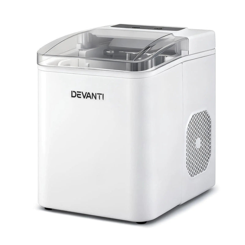 SportZone.co.nz Appliances > Kitchen Appliances > Ice Makers Devanti Ice Maker Machine Portable 12kg Countertop w/Self Cleaning 1.2L White Devanti Ice Maker Machine Portable 12kg Countertop w/Self Cleaning 1.2L White