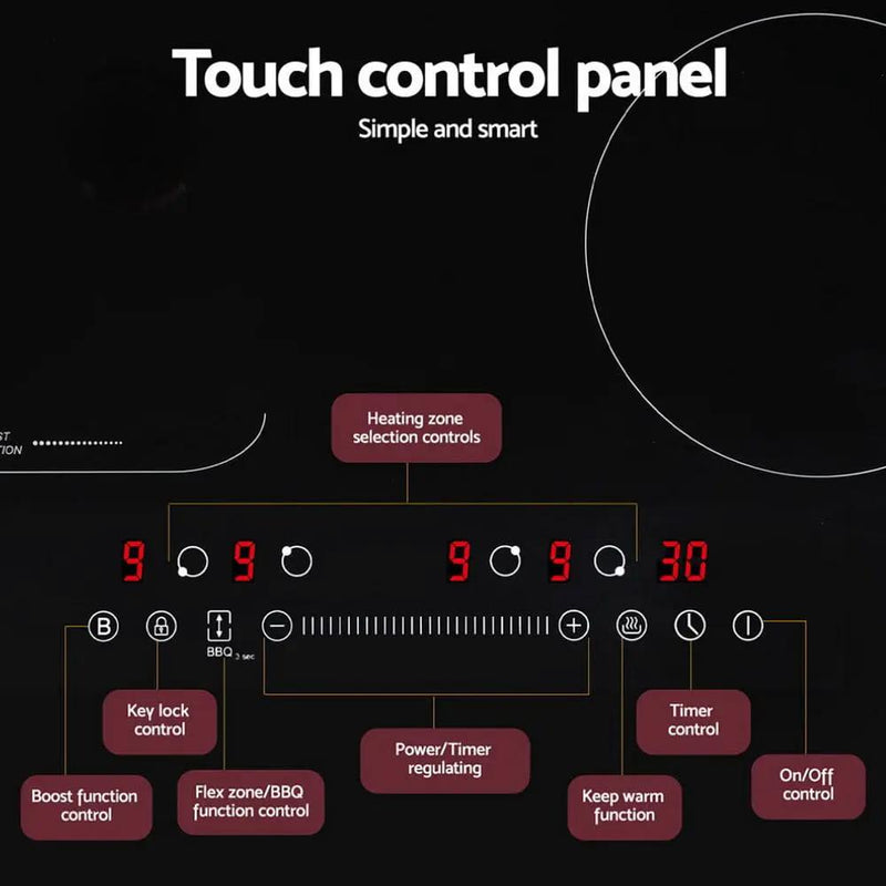 Devanti Induction Cooktop 60cm Electric Cooker by SportZone.co.nz