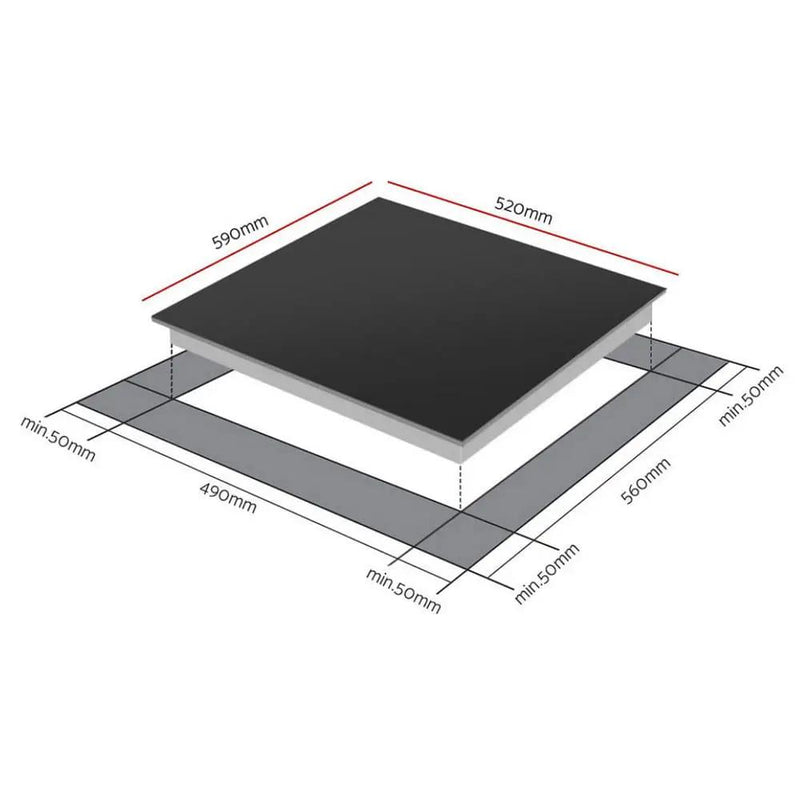 Devanti Induction Cooktop 60cm Electric Cooker by SportZone.co.nz