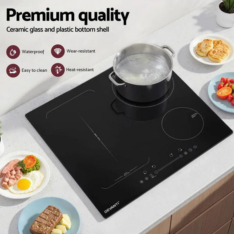 Devanti Induction Cooktop 60cm Electric Cooker by SportZone.co.nz