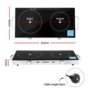 SportZone.co.nz Appliances > Kitchen Appliances > Cooktops & Stoves Devanti Portable Ceramic Cooktop Dual Burner Electric Hot Plate 2800W Black Devanti Portable Ceramic Cooktop Dual Burner Electric Hot Plate 2800W Black