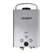 SportZone.co.nz Outdoor > Camping Devanti Portable Gas Water Heater 8L/Min With Pump LPG System Grey Devanti Portable Gas Water Heater 8L/Min With Pump LPG System Grey