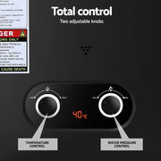SportZone.co.nz Outdoor Recreation > Camping > Portable Toilets & Showers Devanti Portable Gas Water Heater LPG-powered System Black With Pump Devanti Portable Gas Water Heater LPG-powered System Black With Pump