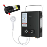 SportZone.co.nz Outdoor Recreation > Camping > Portable Toilets & Showers Devanti Portable Gas Water Heater LPG-powered System Black With Pump Devanti Portable Gas Water Heater LPG-powered System Black With Pump