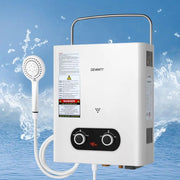 SportZone.co.nz Outdoor Recreation > Camping > Portable Toilets & Showers Devanti Portable Gas Water Heater LPG Powered System- White Devanti Portable Gas Water Heater LPG Powered System- White