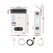 SportZone.co.nz Outdoor Recreation > Camping > Portable Toilets & Showers Devanti Portable Gas Water Heater LPG Powered System- White Devanti Portable Gas Water Heater LPG Powered System- White