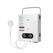 SportZone.co.nz Outdoor Recreation > Camping > Portable Toilets & Showers Devanti Portable Gas Water Heater LPG Powered System- White Devanti Portable Gas Water Heater LPG Powered System- White