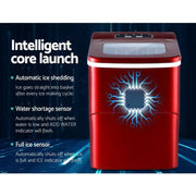 SportZone.co.nz Appliances > Kitchen Appliances > Ice Makers DEVANTi Portable Ice Cube Maker Machine 2L Home Bar Benchtop Easy Quick Red DEVANTi Portable Ice Cube Maker Machine 2L Home Bar Benchtop Easy Quick Red