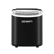 Devanti Portable Ice Maker Machine Ice Cube Tray 12kg Bar Countertop Black by SportZone.co.nz