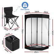 SportZone.co.nz Appliances > Kitchen Appliances > Speciality Appliances Devanti Portable Steam Sauna Tent 1000W 3L Steamer Pot Full Body Home SPA Timer Devanti Portable Steam Sauna Tent 1000W 3L Steamer Pot Full Body Home SPA Timer