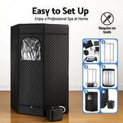 SportZone.co.nz Appliances > Kitchen Appliances > Speciality Appliances Devanti Portable Steam Sauna Tent 1000W 3L Steamer Pot Full Body Home SPA Timer Devanti Portable Steam Sauna Tent 1000W 3L Steamer Pot Full Body Home SPA Timer