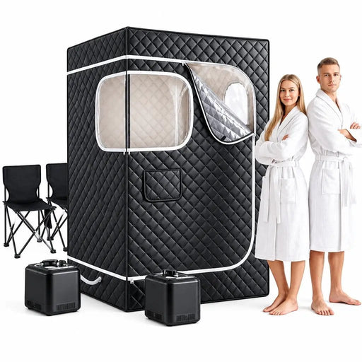 SportZone.co.nz Home & Garden > Pool & Accessories > Spas & Accessories Devanti Portable Steam Sauna Tent 2 Person 1000W 3L Steamer Home SPA 60Min Timer Devanti Portable Steam Sauna Tent 2 Person 1000W 3L Steamer Home SPA 60Min Timer