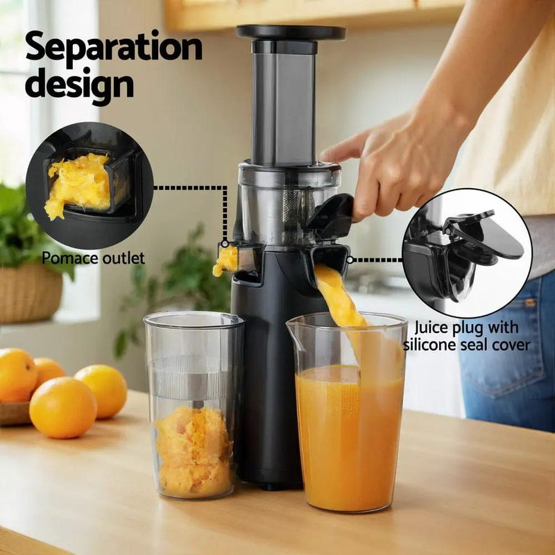 SportZone.co.nz Appliances > Kitchen Appliances Devanti Slow Juicer Cold Press Fruit Juice Extractor 130W Black Devanti Slow Juicer Cold Press Fruit Juice Extractor 130W Black