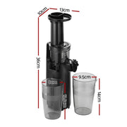 SportZone.co.nz Appliances > Kitchen Appliances Devanti Slow Juicer Cold Press Fruit Juice Extractor 130W Black Devanti Slow Juicer Cold Press Fruit Juice Extractor 130W Black