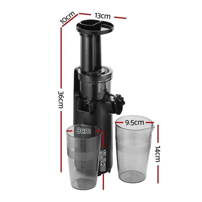 SportZone.co.nz Appliances > Kitchen Appliances Devanti Slow Juicer Cold Press Fruit Juice Extractor 130W Black Devanti Slow Juicer Cold Press Fruit Juice Extractor 130W Black