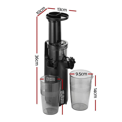SportZone.co.nz Appliances > Kitchen Appliances Devanti Slow Juicer Cold Press Fruit Juice Extractor 130W Black Devanti Slow Juicer Cold Press Fruit Juice Extractor 130W Black