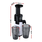 SportZone.co.nz Commercial > Commercial Others > Distilling & Brewing Devanti Slow Juicer Cold Press Fruit Juice Extractor 130W White Devanti Slow Juicer Cold Press Fruit Juice Extractor 130W White