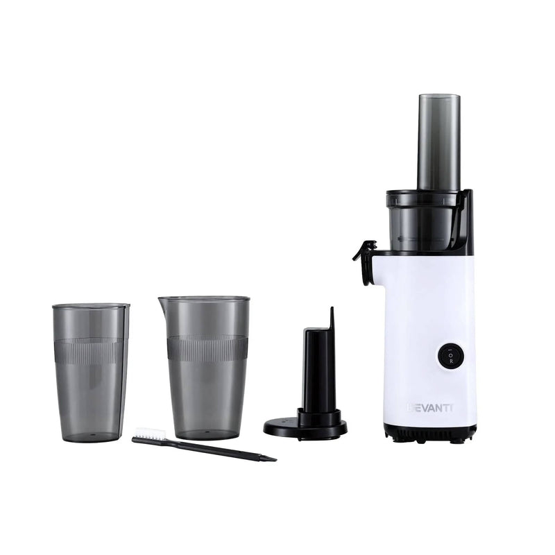 SportZone.co.nz Commercial > Commercial Others > Distilling & Brewing Devanti Slow Juicer Cold Press Fruit Juice Extractor 130W White Devanti Slow Juicer Cold Press Fruit Juice Extractor 130W White