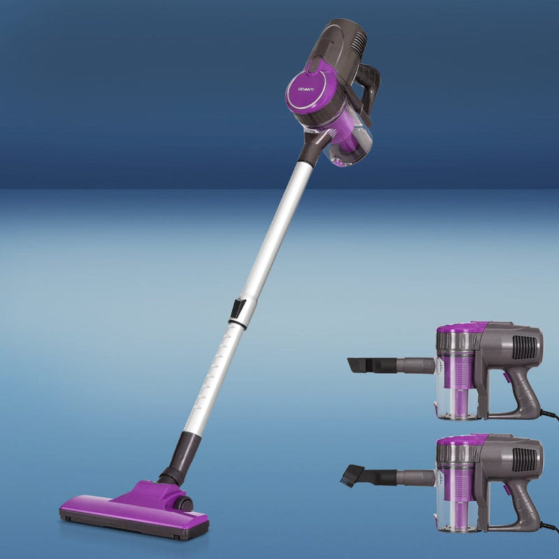 Devanti Bagless Corded Stick Vacuum Cleaner 500W Purple