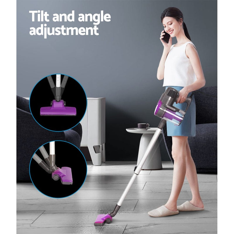 Devanti Bagless Corded Stick Vacuum Cleaner 500W Purple