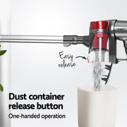 Devanti Stick Vacuum Cleaner Handheld Corded 450W Red by SportZone.co.nz
