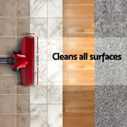 Devanti Stick Vacuum Cleaner Handheld Corded 450W Red by SportZone.co.nz