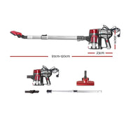 Devanti Stick Vacuum Cleaner Handheld Corded 450W Red by SportZone.co.nz