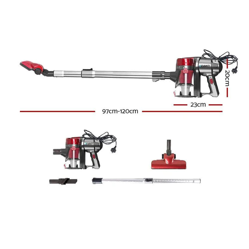 Devanti Stick Vacuum Cleaner Handheld Corded 450W Red by SportZone.co.nz