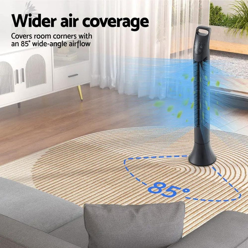 SportZone.co.nz Appliances > Fans > Ceiling Fans Devanti Tower Fan Oscillating 3 Speeds with Remote 91cm Devanti Tower Fan Oscillating 3 Speeds with Remote 91cm