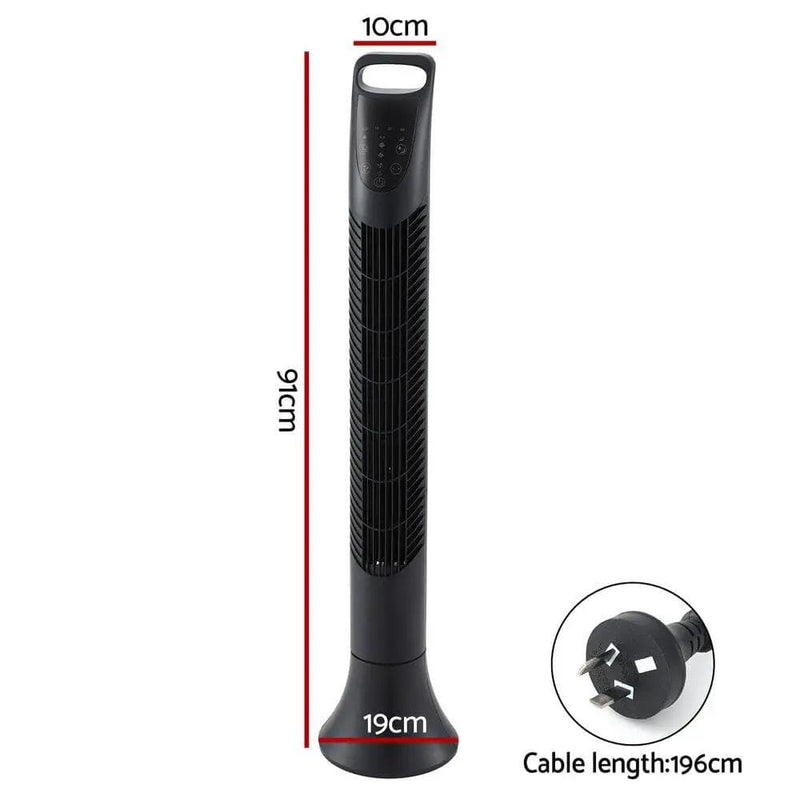 SportZone.co.nz Appliances > Fans > Ceiling Fans Devanti Tower Fan Oscillating 3 Speeds with Remote 91cm Devanti Tower Fan Oscillating 3 Speeds with Remote 91cm