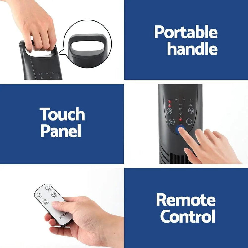 SportZone.co.nz Appliances > Fans > Ceiling Fans Devanti Tower Fan Oscillating 3 Speeds with Remote 91cm Devanti Tower Fan Oscillating 3 Speeds with Remote 91cm