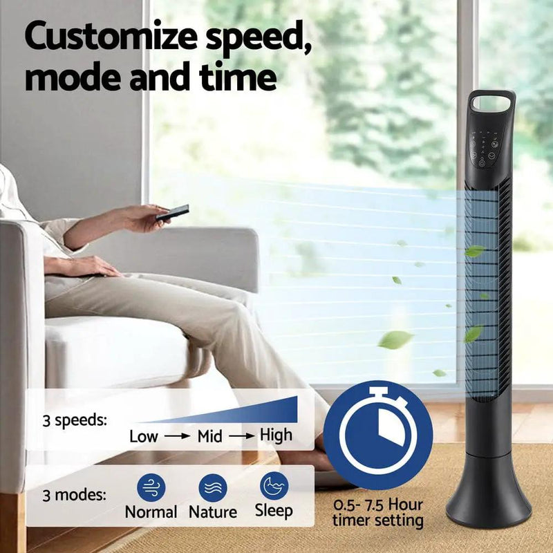 SportZone.co.nz Appliances > Fans > Ceiling Fans Devanti Tower Fan Oscillating 3 Speeds with Remote 91cm Devanti Tower Fan Oscillating 3 Speeds with Remote 91cm