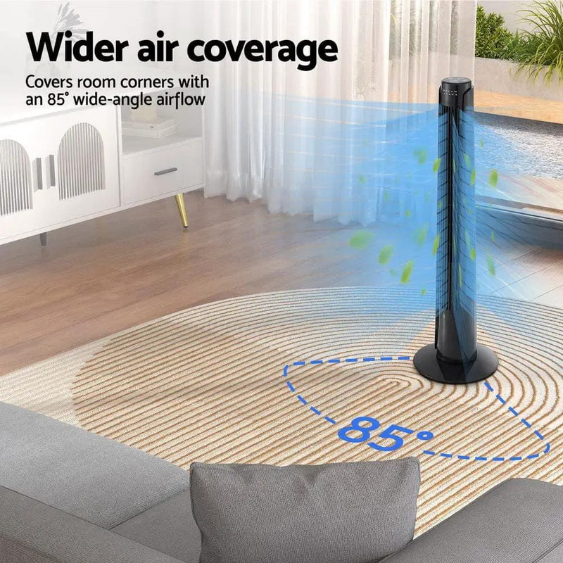 SportZone.co.nz Appliances > Fans > Ceiling Fans Devanti Tower Fan Oscillating 3 Speeds with Remote 93cm Devanti Tower Fan Oscillating 3 Speeds with Remote 93cm