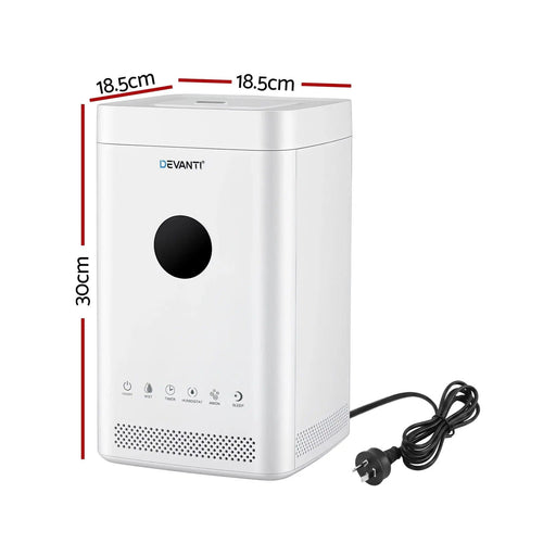SportZone.co.nz Appliances > Aroma Diffusers & Humidifiers > Humidifiers Devanti Ultrasonic Humidifier Air Purifier Top Fill Auto Humidity 3.5L White Devanti Ultrasonic Humidifier Air Purifier Top Fill Auto Humidity 3.5L White