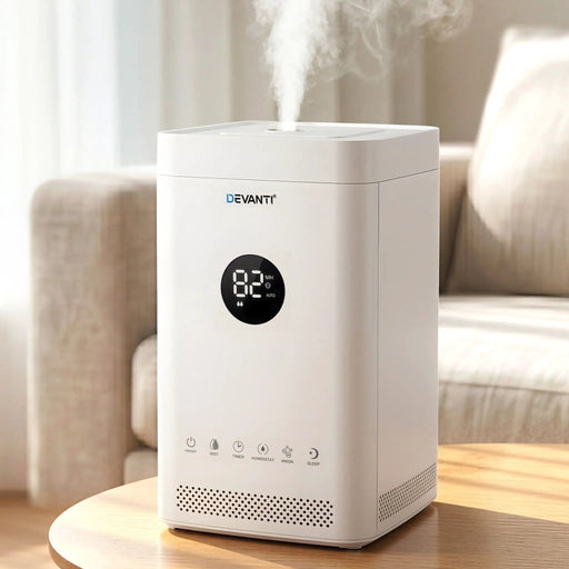 SportZone.co.nz Appliances > Aroma Diffusers & Humidifiers > Humidifiers Devanti Ultrasonic Humidifier Air Purifier Top Fill Auto Humidity 3.5L White Devanti Ultrasonic Humidifier Air Purifier Top Fill Auto Humidity 3.5L White