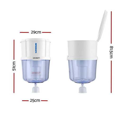 Devanti Water Cooler Dispenser 15L Filter Bottle by SportZone.co.nz