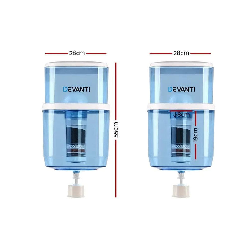 SportZone.co.nz Appliances > Kitchen Appliances > Water Dispensers Devanti Water Cooler Dispenser 22L Filter Bottle Devanti Water Cooler Dispenser 22L Filter Bottle